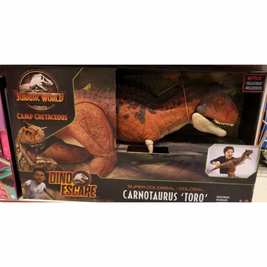 Sale mainan: Jurassic World Dino Escape Carnotaurus Toro Super Colossal Original Mattel