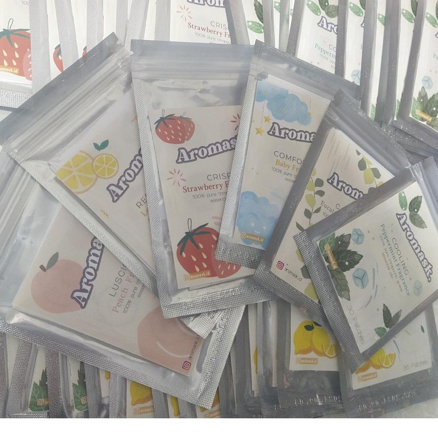 Stiker Aromask buat masker isi 12 & 30 patch . Stiker masker Aneka varian wangi/Aromask