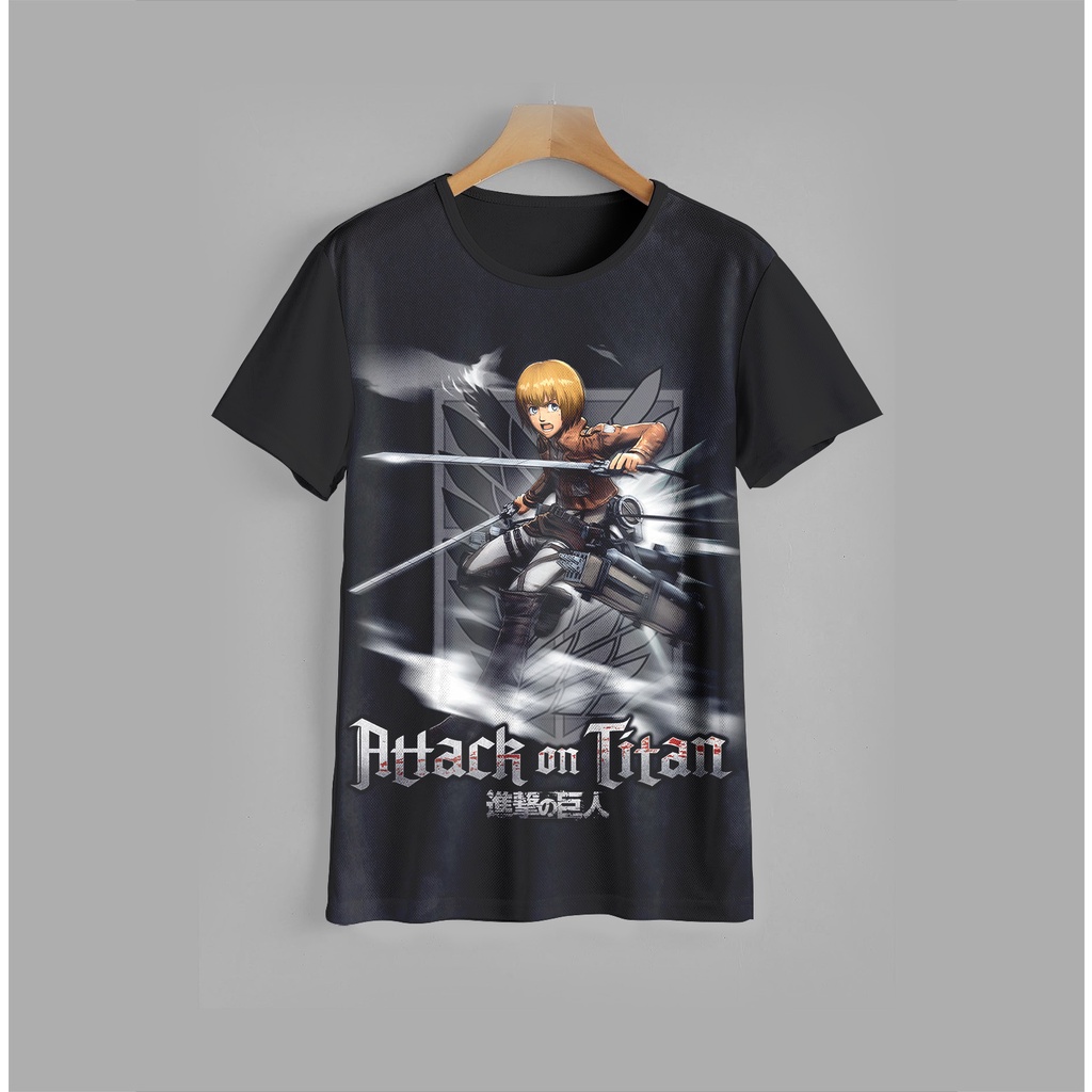 Kaos Anak anak Attack On Titan v3 keren 3D Baju Anak Attack On Titan 3D Pakaian Anak