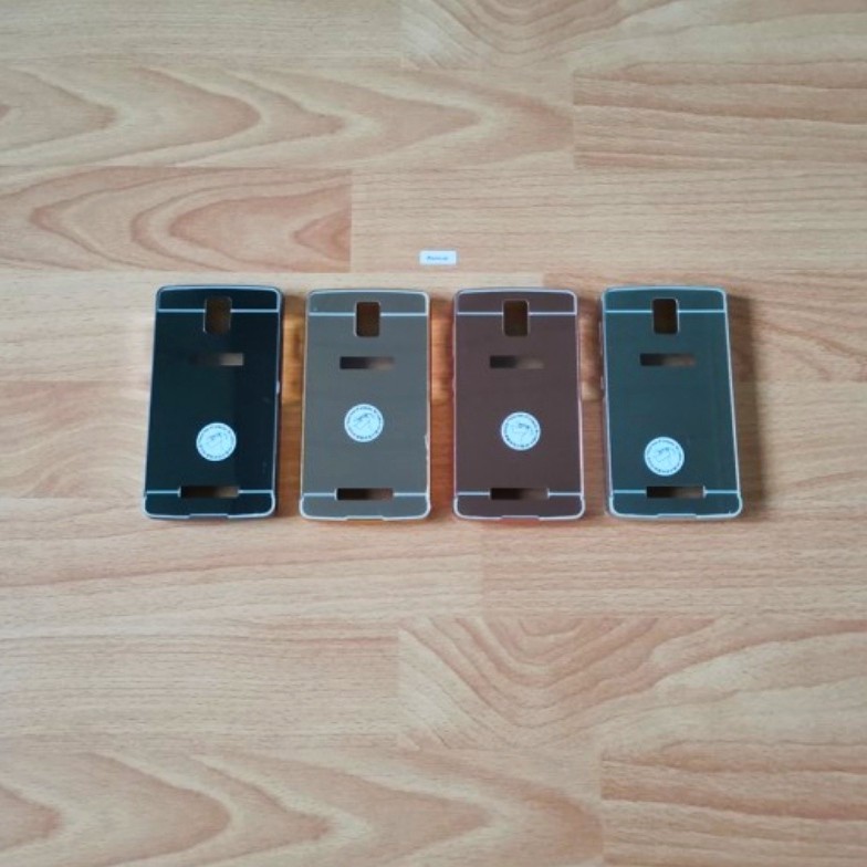 Mirror Case Lenovo A1000 Hardcase Bumper Metal Lenovo A1000M Vibe A