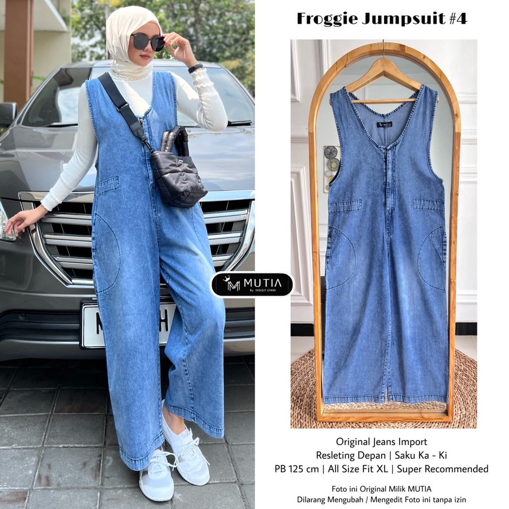 OVERALL DAN JUMPSUIT JEANS / 18.7 / BUTTON MOSYA PEBRIE MIYA MOELA LOLLITA CLARA MOANA FROGGIE / BAJU WANITA ALLSIZE JUMBO / MUTIA
