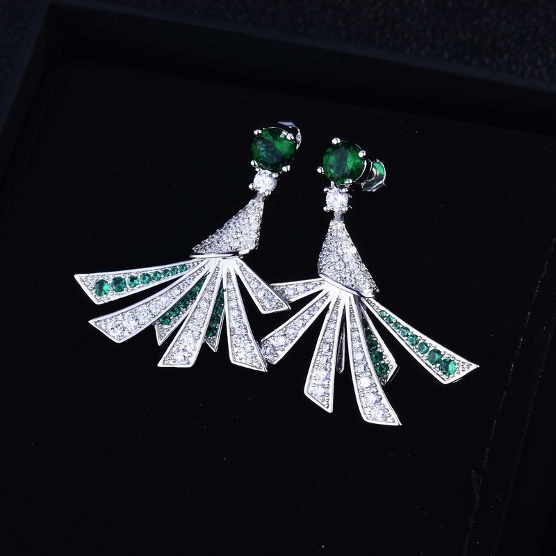 Anting Tusuk Sterling Silver 925 Desain Kerang Hijau Untuk Wanita