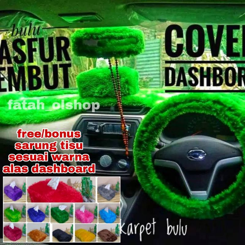 Alas Dashboard Mobil  / Dasboard Bulu Rasfur / Cover Dashboard Murah / kain rasfur
