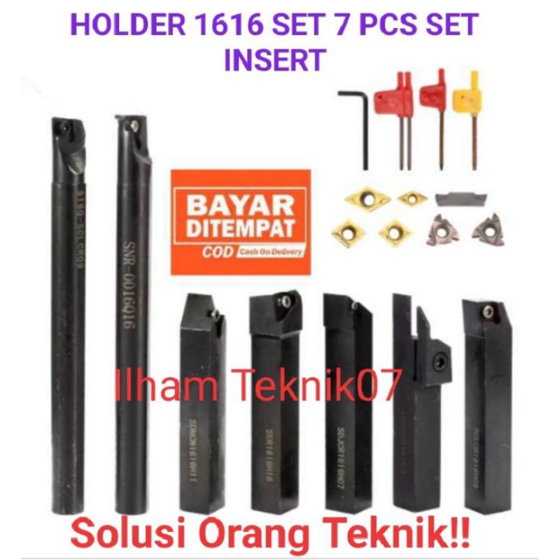 holder bubut Pahat Bubut Besi set 16mm rumah insert portting holder Grooving dudukan insert holder 1