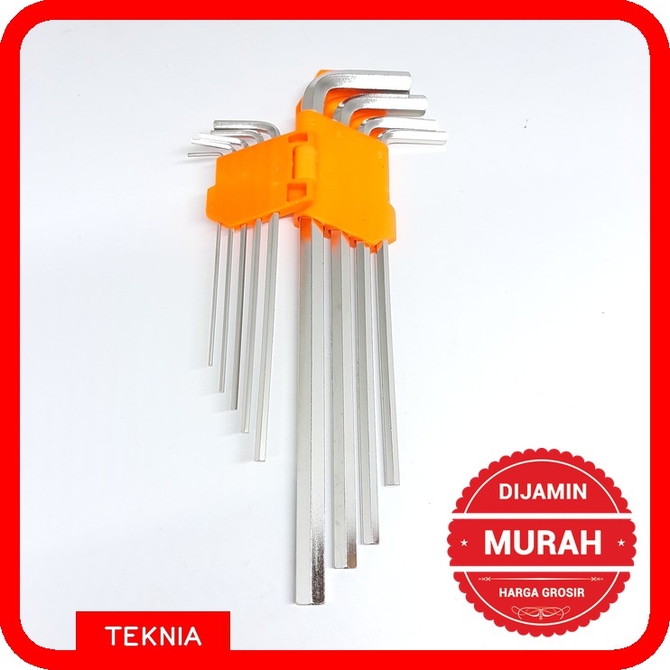 Kunci L Panjang Propan 9 Set - Long Flat Wrench Set - Hexagonal