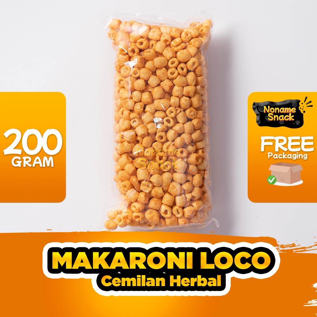 NoName Snack - Makaroni Loco Pedas Cemilan Makroni Grosir 200Gr