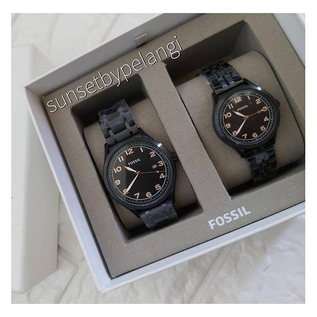 Jam Fossil Couple Watch BQ2471 Set