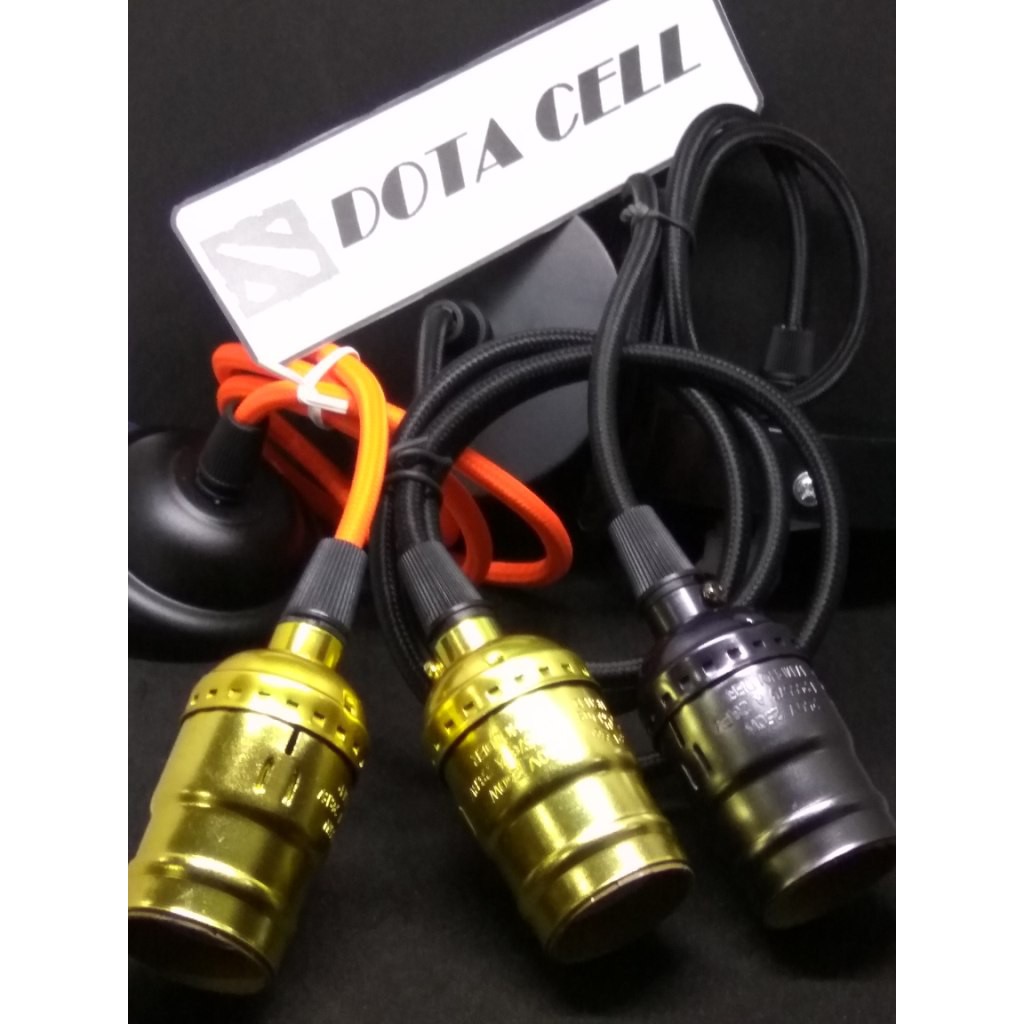 Fitting Gantung Lampu Edison-Fitting Gantung E27- Fitting Lampu Cafe