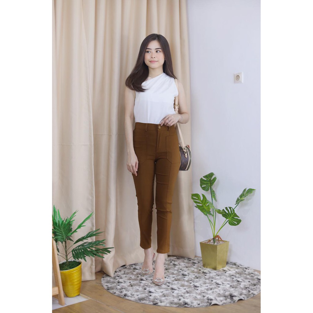 CELANA JEANS WANITA MOMO STANDAR PANTS 6 warna