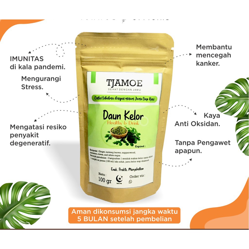 

TJAMOE DAUN KELOR SERBUK HERBAL 100 GRAM (8X PEMAKAIAN)/ PELANCAR BAB DAN PELANCAR ASI