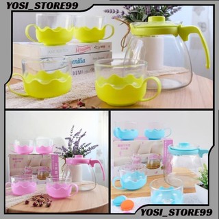  TEA  POT  TEKO SET 5 IN 1 KACA  Shopee Indonesia