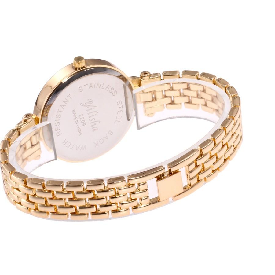 JAM TANGAN WANITA PESTA MEWAH MURAH GOLD DIAMOND ORIGINAL EMAS PREMIUM PARIS ANTI AIR LICA JAM038G1