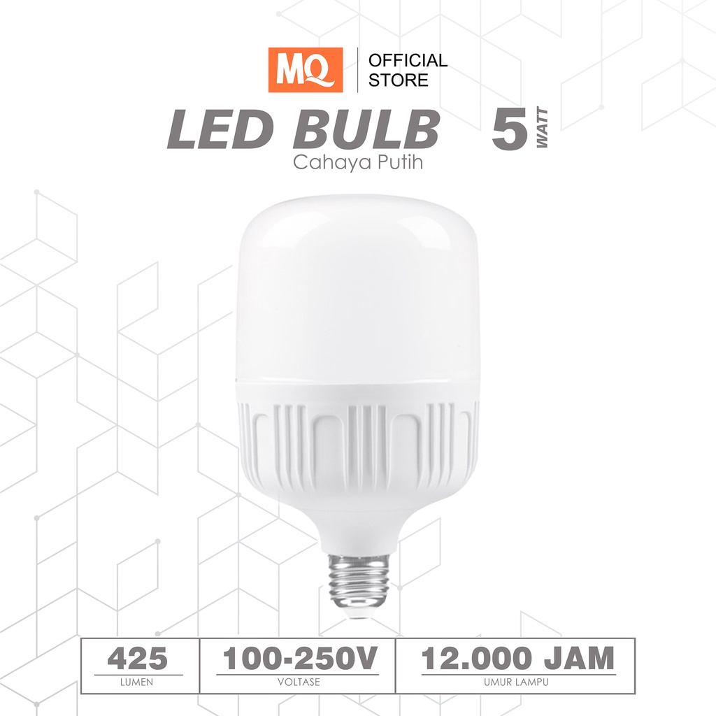 MQ Lampu LED Bulb Jumbo Tabung Platinum Super Terang 5W ,10W ,15W ,20W ,30W