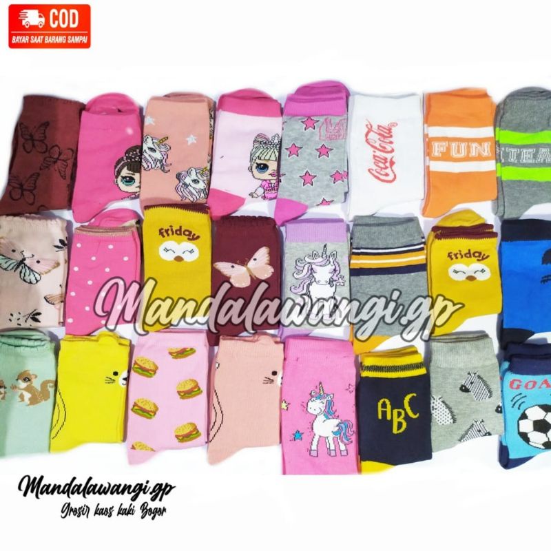 Kaos Kaki Anak Perempuan dan Laki laki Motif Random