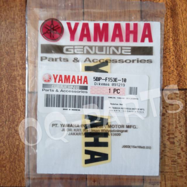 EMBLEM STIKER YAMAHA BLACK TOOL BOX RX KING ASLI YAMAHA