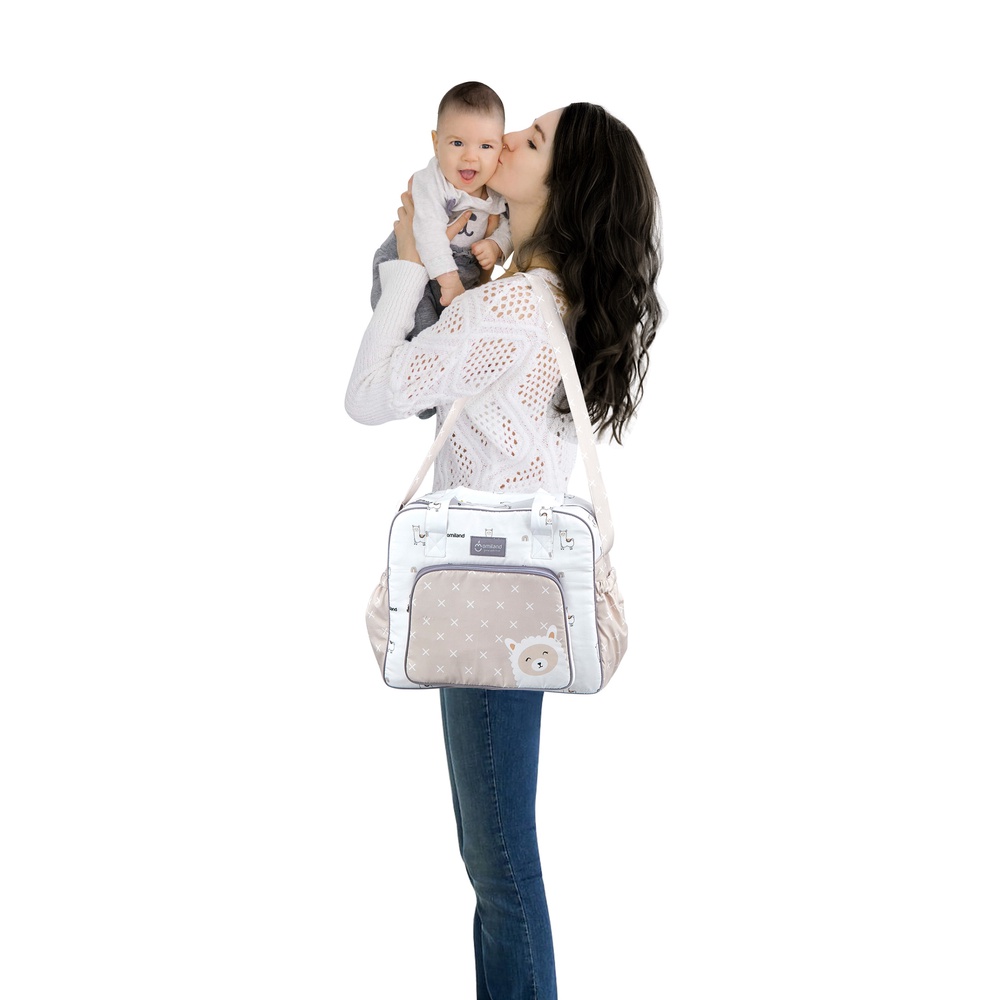 Omiland Tas Bayi Besar Saku Print Alpaca Series - OB 27201