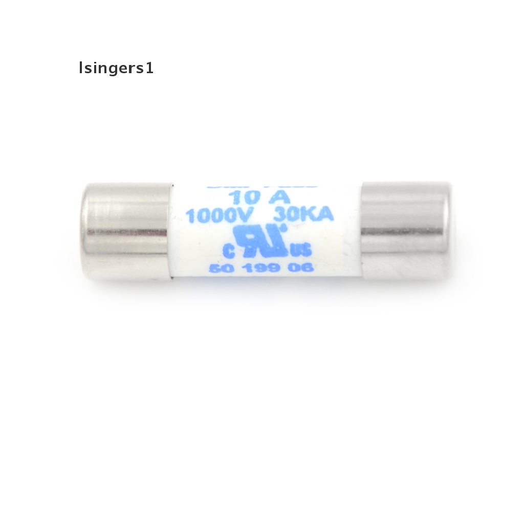 (lsingers1) Multimeter 10x38mm 1000V 10A Bentuk Silinder Bahan Keramik Warna Putih