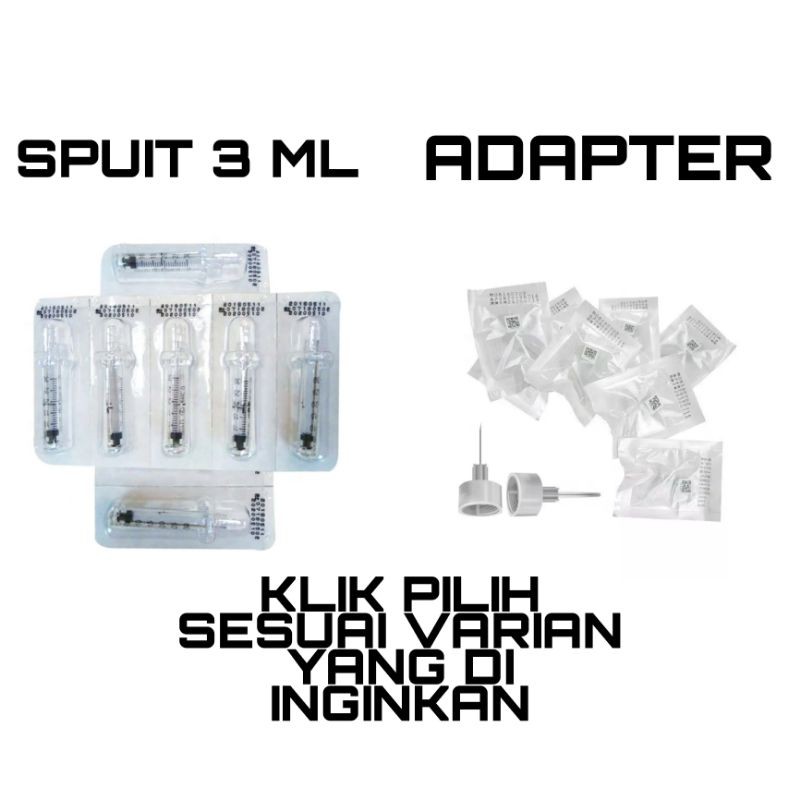 spuit 3 ml 5ml dan adapter rambo pen injection non needle painless soft