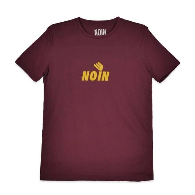 Noin Brand Tshirt/kaos maroon logo three