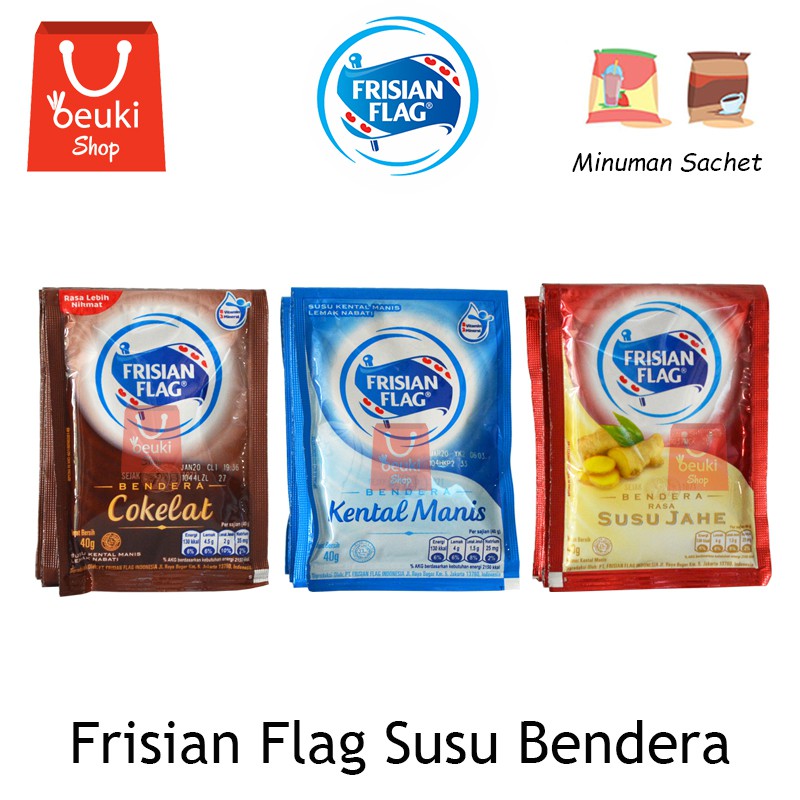 

Frisian Flag Susu Bendera Susu Kental Manis Aneka Rasa - 6pcs x 40gr