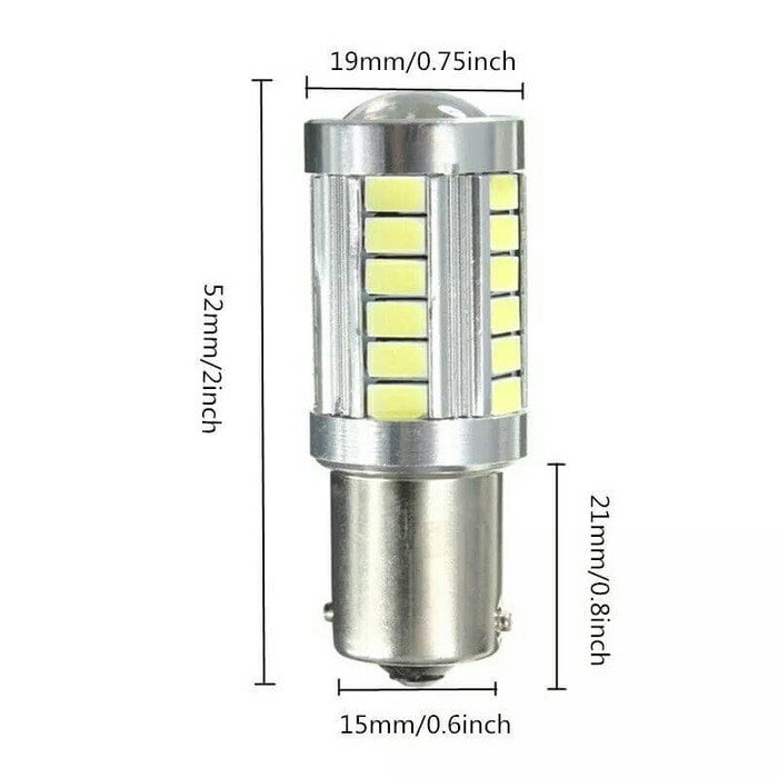 Lampu Mundur LED Monster BAY15D 1157 - 33SMD Bayonet 2 kaki Putih Super Bright Mobil