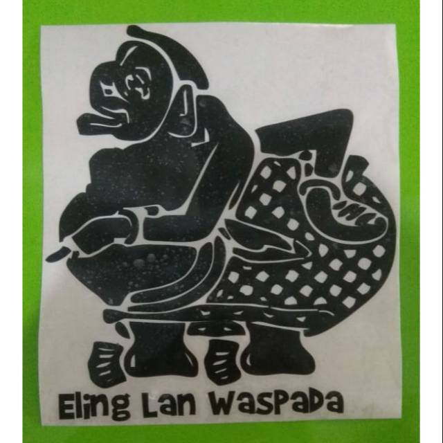 

Sticker cutting semar eling lan waspada ukuran 19x19cm termurah