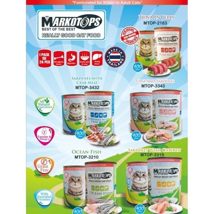 MARKOTOP KITTEN KALENG/CATFOOD MARKOTOP KITTEN ALL VARIAN/MARKOTOP MURAH/MARKOTOP KITTEN KALENG ALL VARIAN / TUTUP KALENG