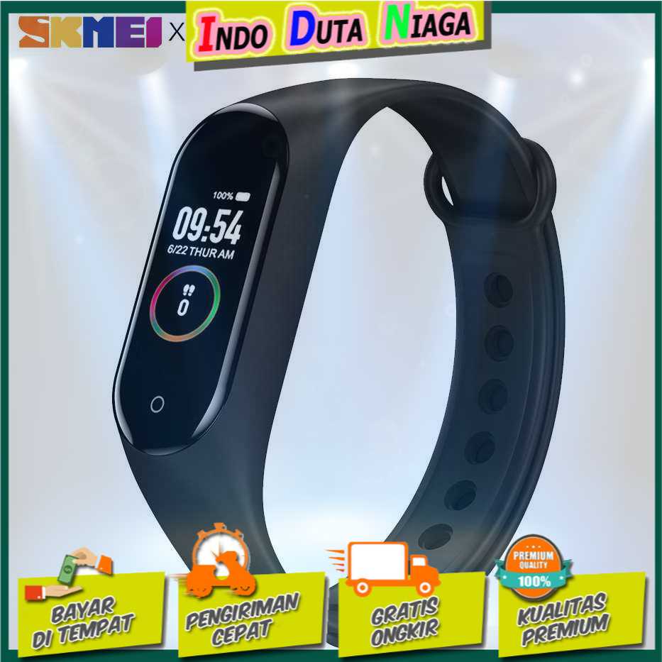 IDN - SKMEI Smartwatch Jam Tangan Pintar LED Bluetooth Heartrate Monitor M4