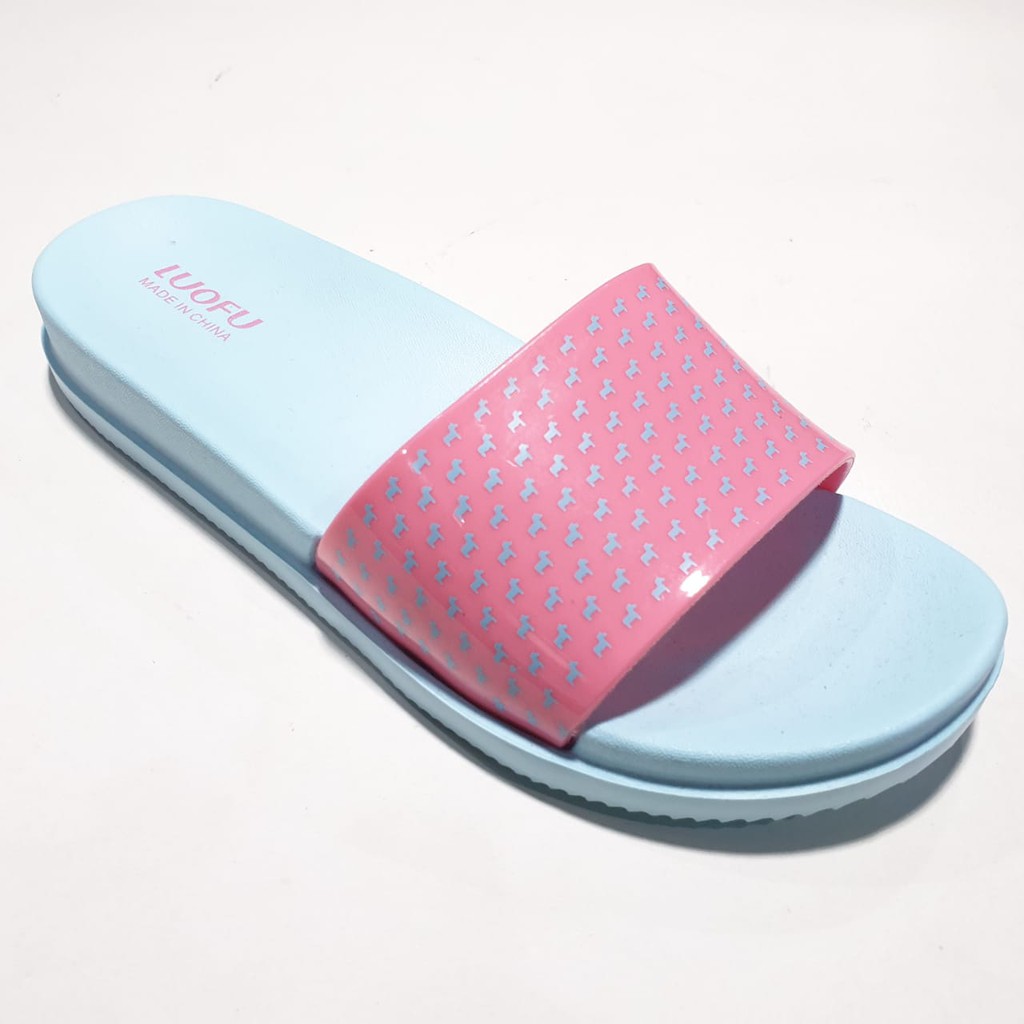 jelly sandal wanita slop luofu karet import E7159B08KS