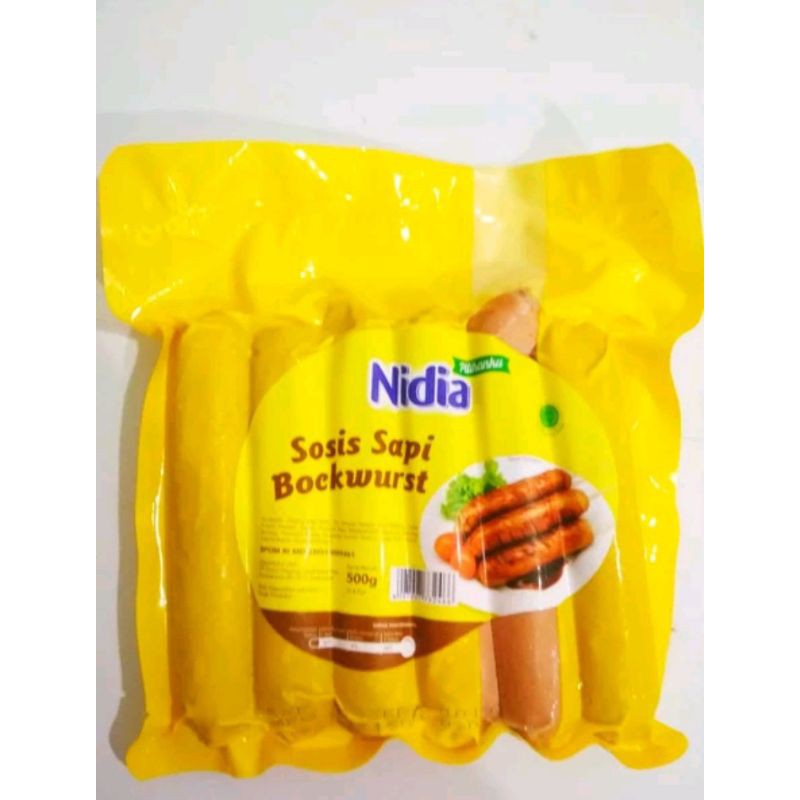 Nidia Sosis Sapi Bockwurst Jumbo Isi 6pcs