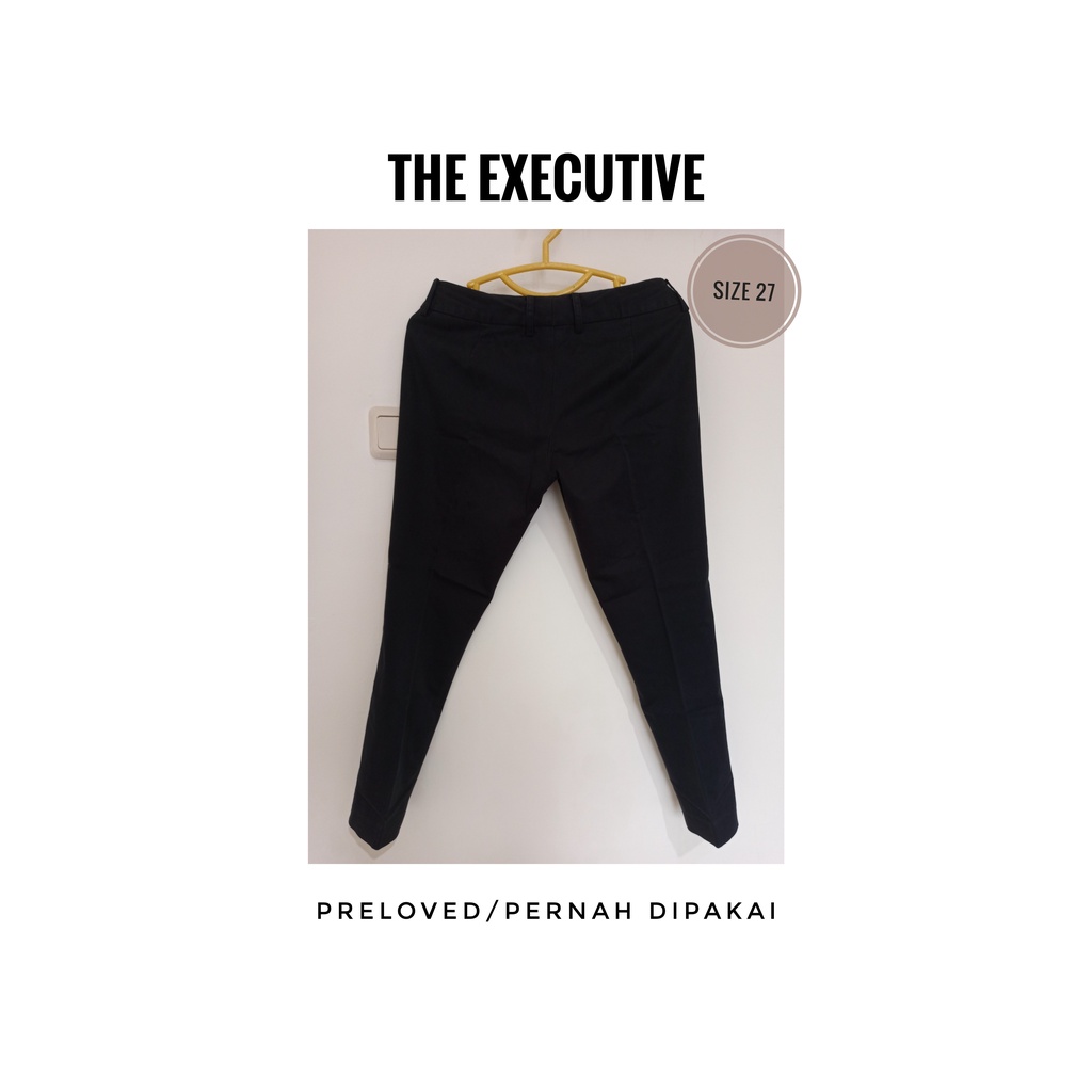 Celana Bahan Hitam Executive no.27 preloved/bekas