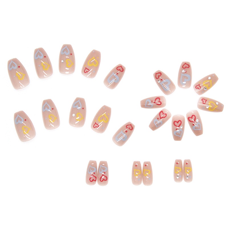 Z397 24pcs / Kotak Kuku Palsu Full Cover Untuk Dekorasi Nail Art