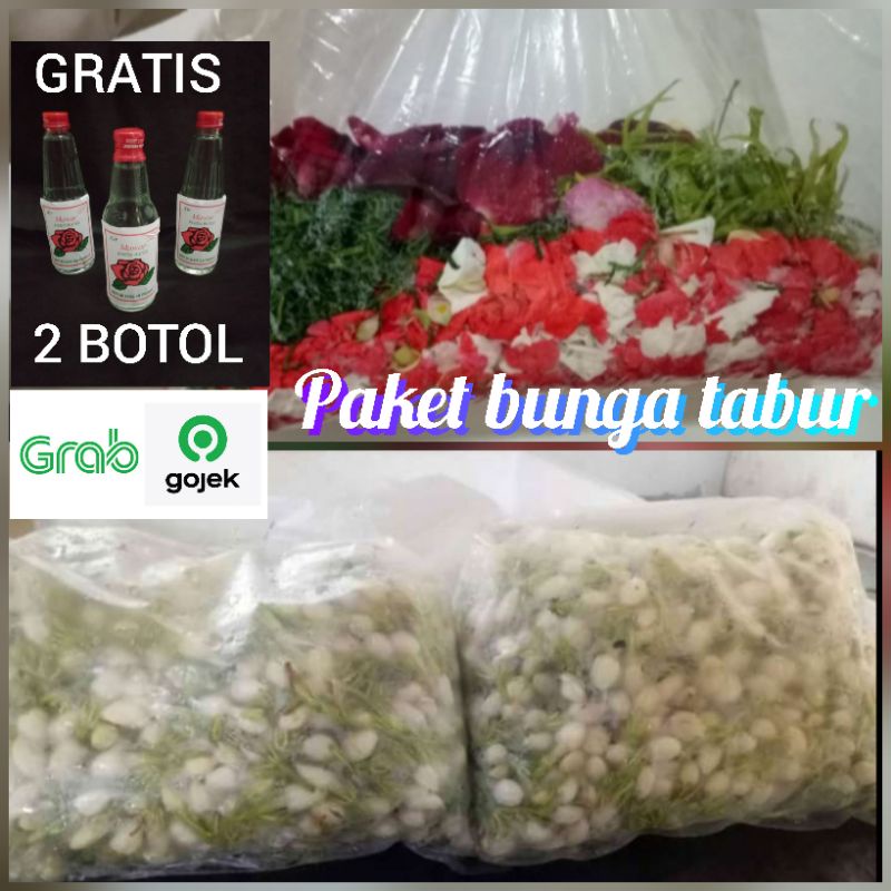 paket bunga tabur + 2 kantong melati 250gr FREE air mawar 2 botol