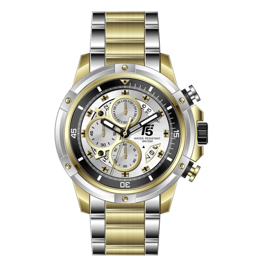 T5 H3804G original chronograph bergaransi free tin box dan tas