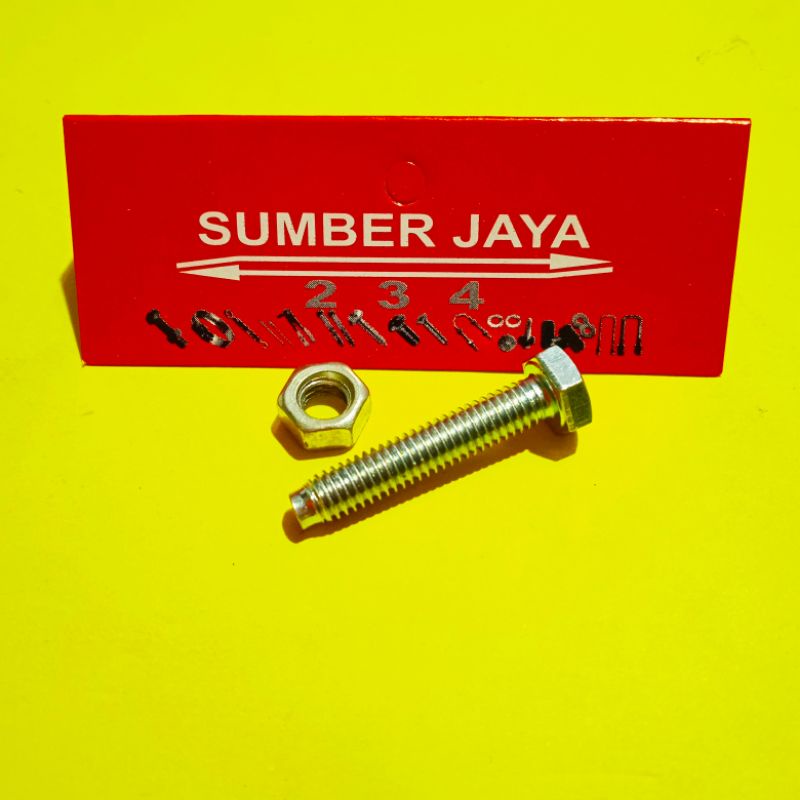 MUR BAUT M16 BMP 6 X 30 mm PUTIH BMP TERMURAH