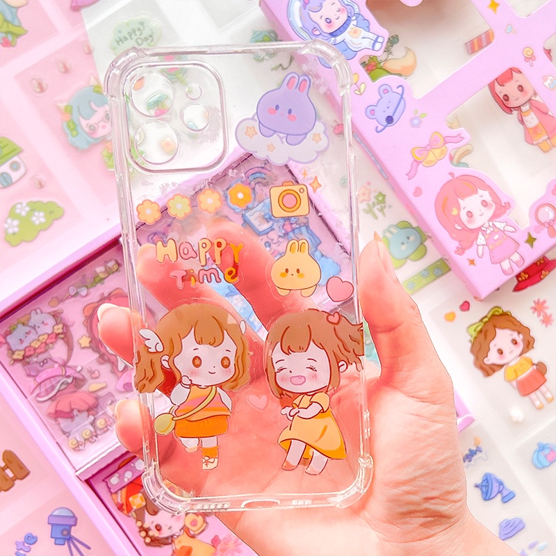 100 Lembar Stiker PVC Anti Air Motif Kartun Smile Untuk Dekorasi DIY