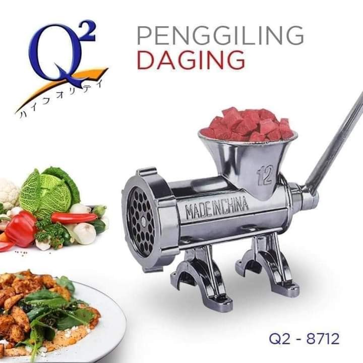 Q2-8712 Alat Penggiling Gilingan Daging Q2 8712 Meat Mincer Manual Besi NO 12