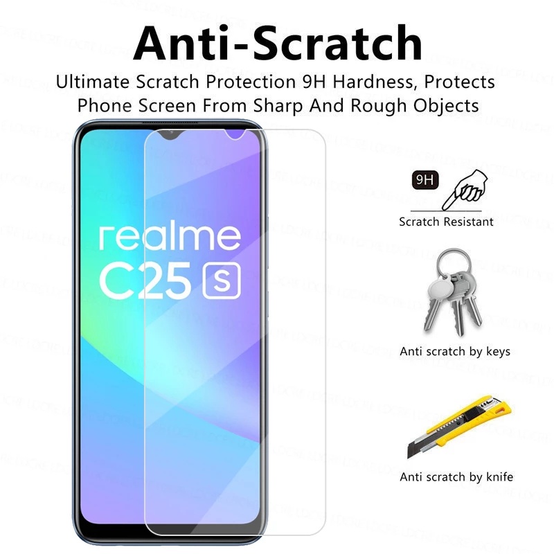 PROMO Tempered Glass Bening REALME C25s Full Layar Screen Guard Protector Antigores Kaca