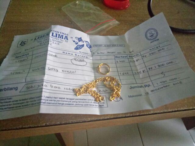 Cincin Anak Emas Asli Kadar 700 Setengah Gram Simple Mewah