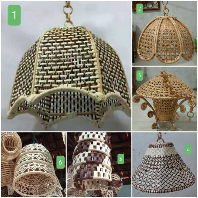 Lampion Rotan Asli-lampion gantung-lampu hias gantung bahan rotan-Lampion Tempat Lampu Model Gantung