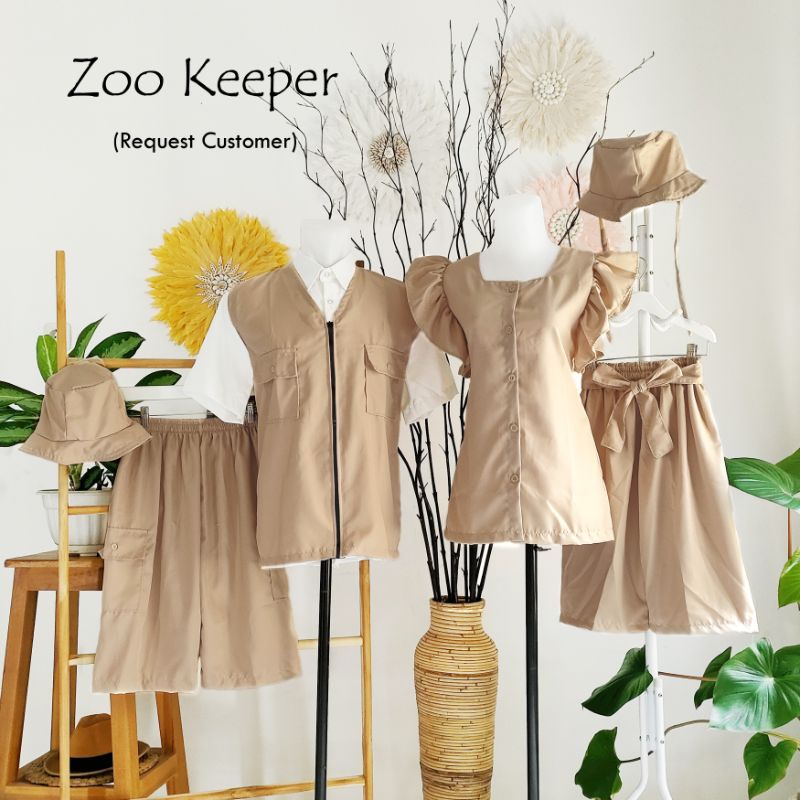 kostum safari anak dan dewasa / baju safari / kostum zoo keeper /kostum pemburu