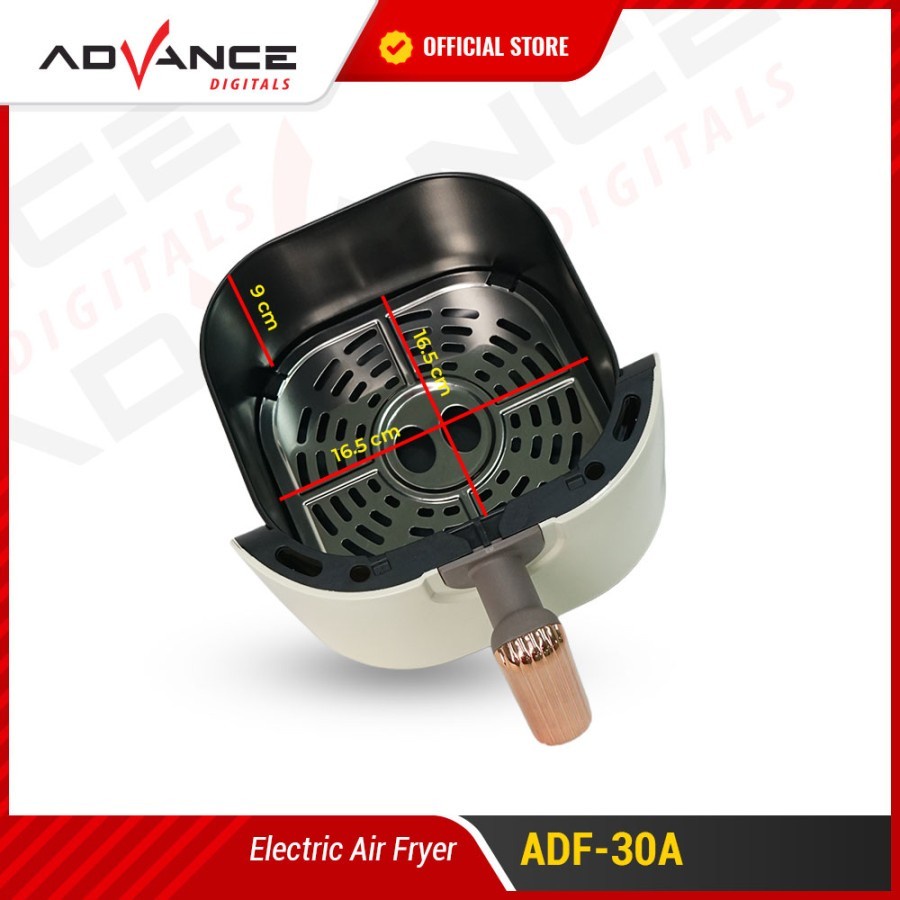 Advance Air Fryer ADF-30A 3L 600 Watt Hemat Listrik Garansi Resmi 1 Th