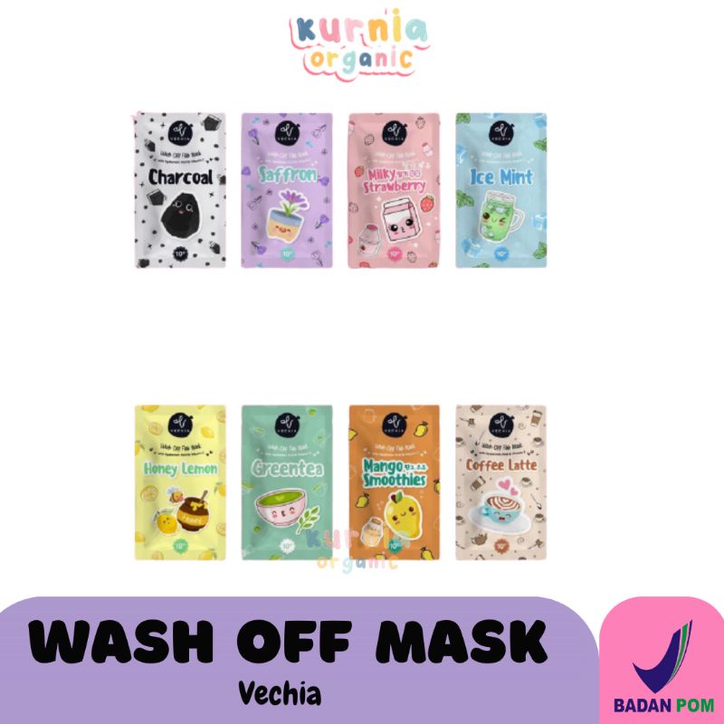 [BPOM] MASKER ORGANIK WASH OFF MASK BY VECHIA BPOM