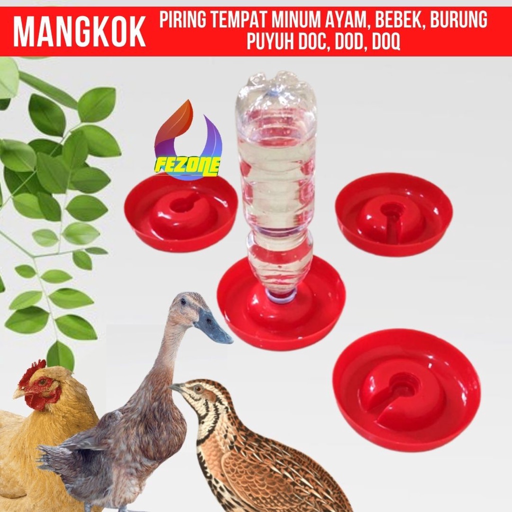 Piring Tempat Minum Ayam, Bebek, Burung Puyuh DOC, DOD, DOQ