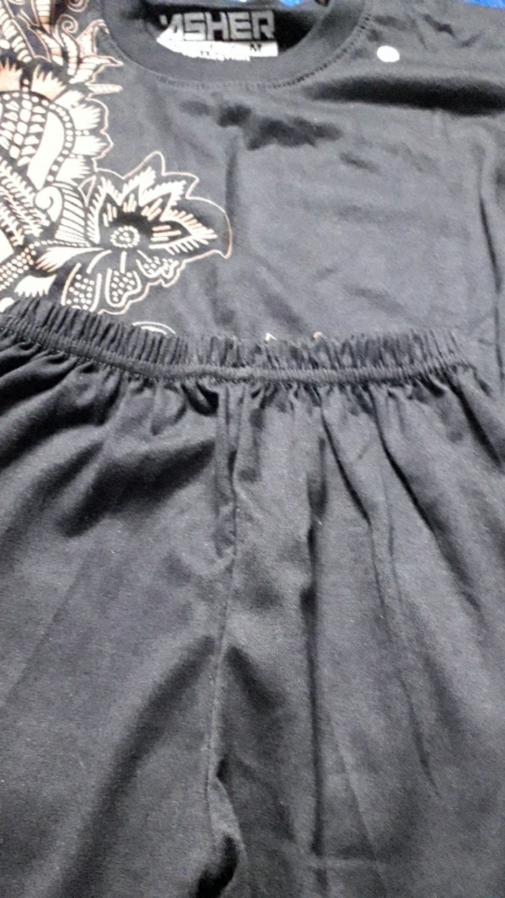 Set Anak Cowo Keren Motif Batik /stelan Kaos Anak Murah Laki Laki Keren