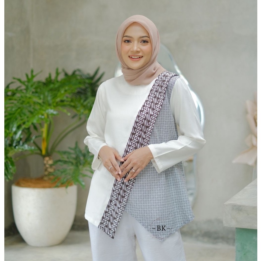 BATIK ALINA Baju Batik Wanita Modern M L XL XXL Jumbo Atasan Batik Kerja Wanita Kantor Blouse Batik Seragam Batik Modern