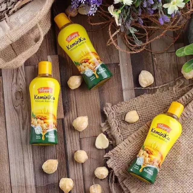 HAPPY KEMIRIKU MINYAK RAMBUT / Minyak rambut / Penyubur Rambut / Kemiri minyak rambut bayi /KEMIRI