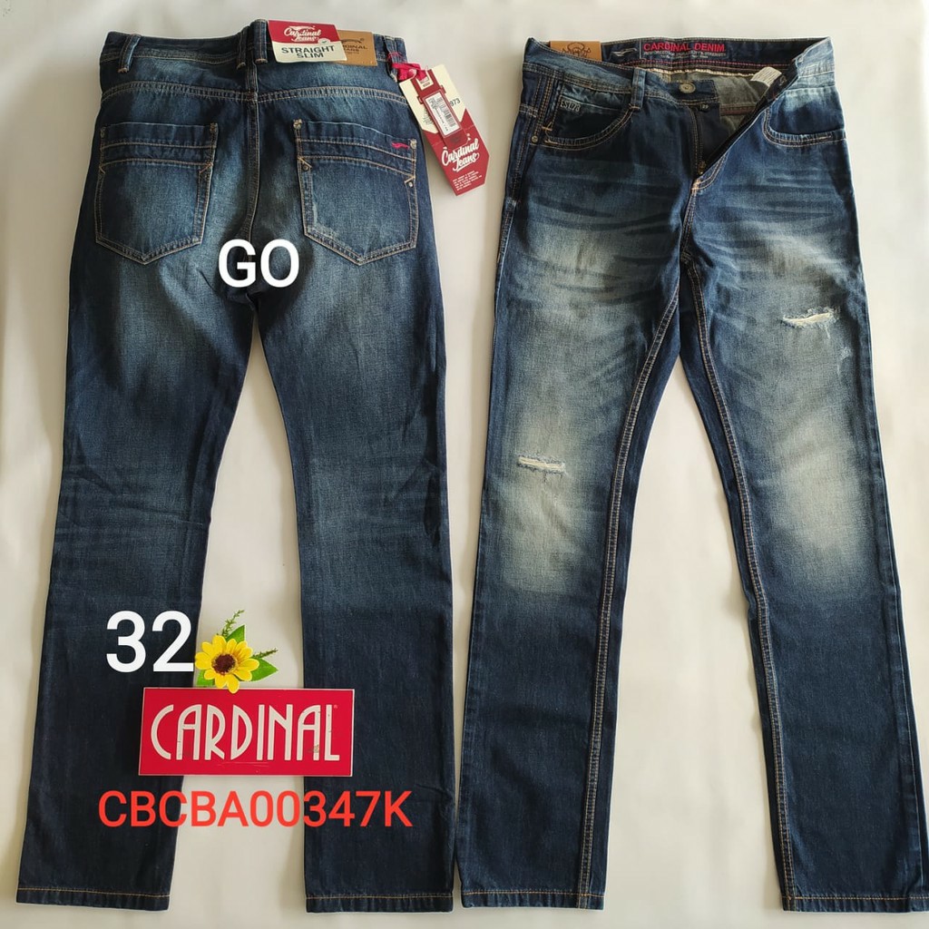 gos  32 CARDINAL CBCBA Celana Panjang Jeans Reguler Fit Slim Fit Straight Slim Bawahan Laki Dewasa