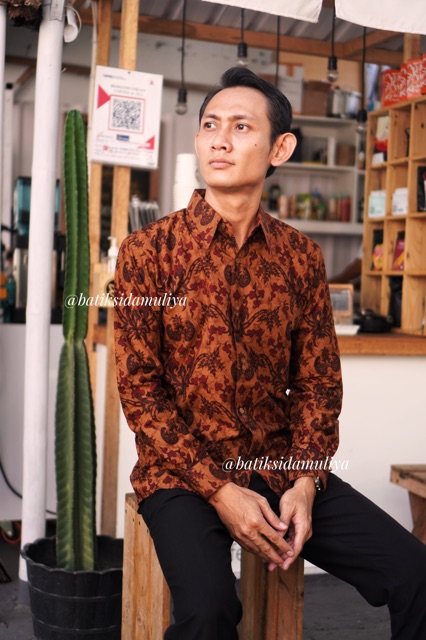 Sidamuliya Batik Kemeja Pria Slimfit Premium Arya Paksi Lengan Panjang