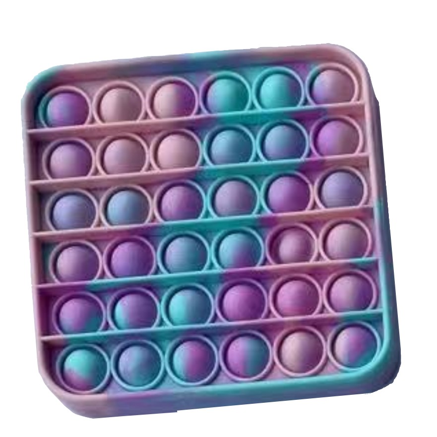 glinkshop1 Pop it Square Unicorn Dinosaurus Among Us Love Bulat popit Marble Degradasi Tie Dye-Square Dye